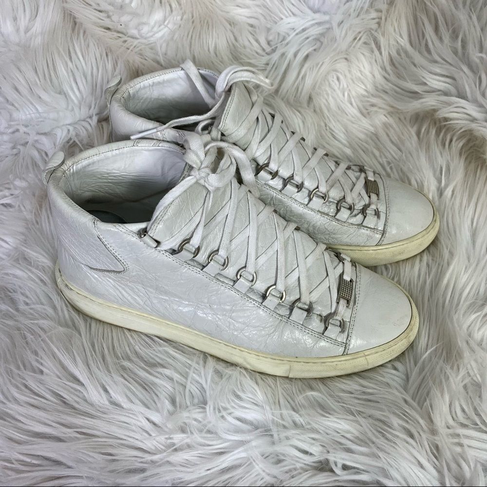 Balenciaga Arena 341760 high top leather lace up sneakers 8 EUR 41 - Picture 5 of 13